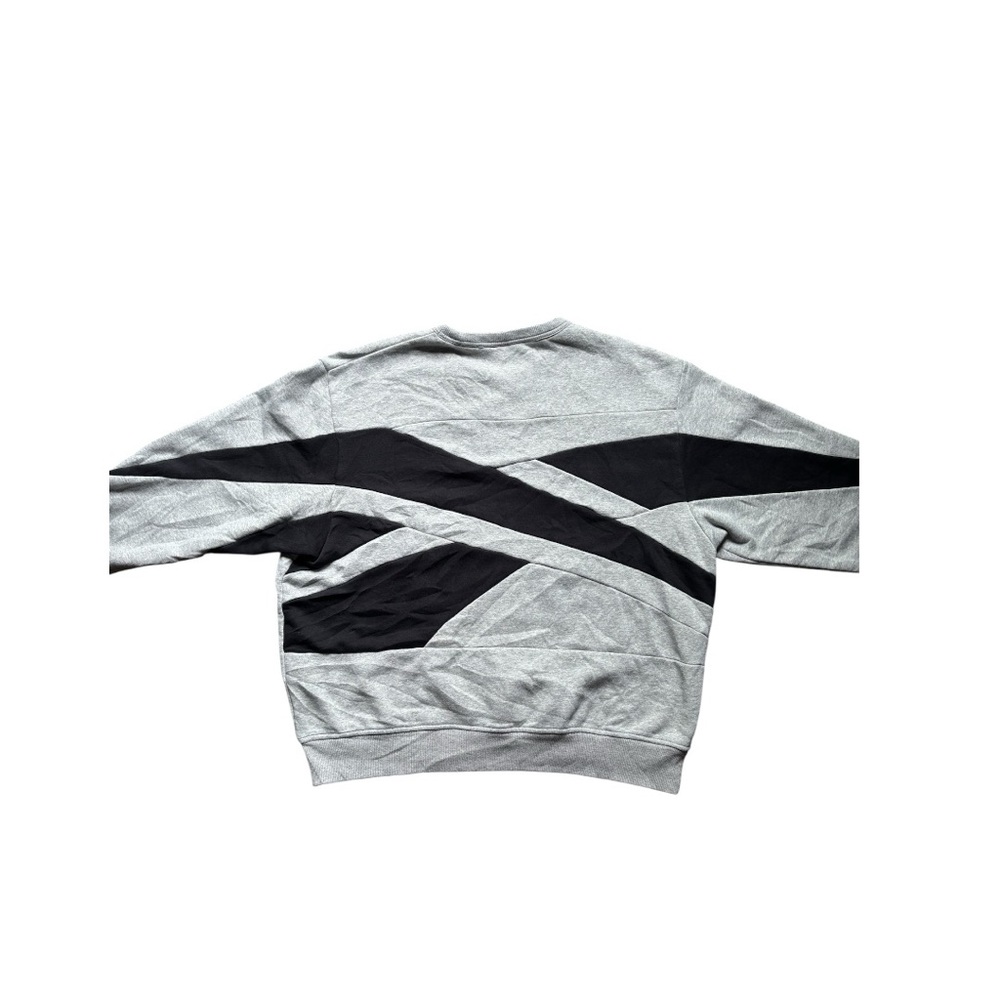 Reebok Retro Gray and Black Crewneck Sweater